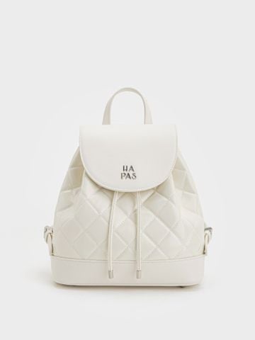 Balo Nắp Gập Ô Trám Nova Size 25 - Kem