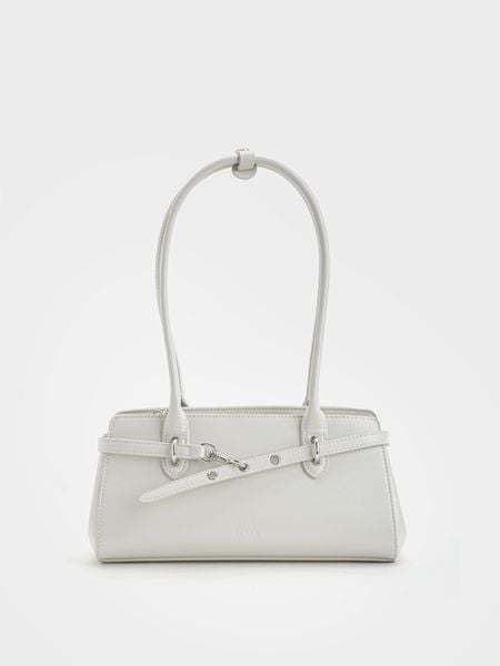 Túi Đeo Vai Đai Móc Cross Band Size 27 - Kem