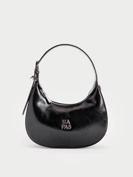 Túi Xách Tay Khoen Vuông Đáy Tròn Cerleen Size 22 - Đen