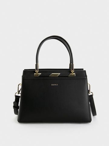 Bộ Quà Tặng Mini Túi Xách Thanh Ngang Đen x Nước Hoa - Đen