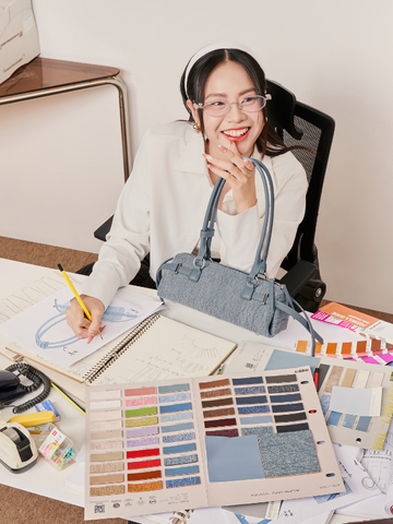 TDV Đeo Vai Đai Dài Bubbly Mơ - Jean