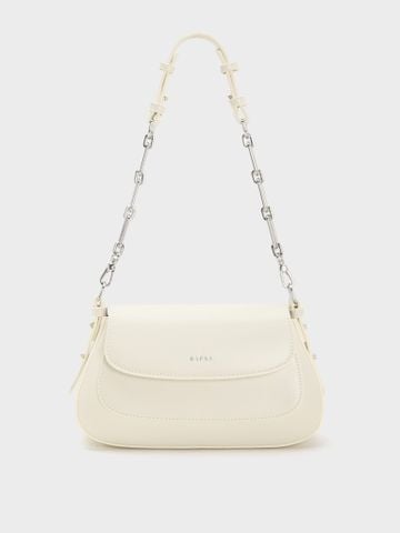 Bộ Quà Tặng Mini Túi Xách Chain Handle Trắng - Trắng