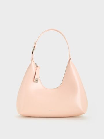 Túi Đeo Vai Khóa Cong Curved Zipper Size 27 - Hồng