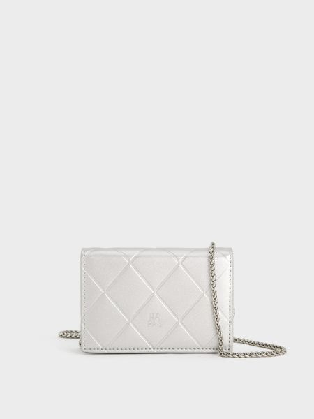 Ví Đeo Chéo Mini Squared Quilted Sz 11 - Bạc