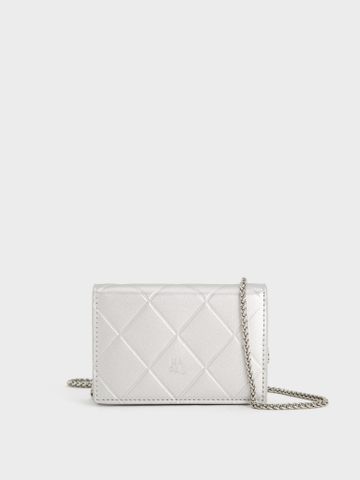 Ví Đeo Chéo Mini Squared Quilted Size 11 - Bạc