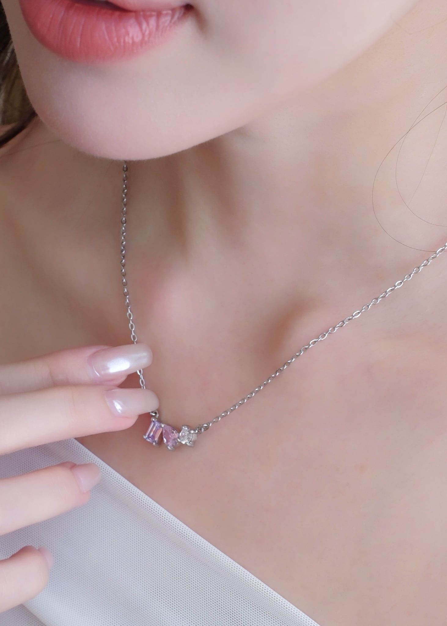 Vòng Cổ Glowy Ray - Mạ bạch kim