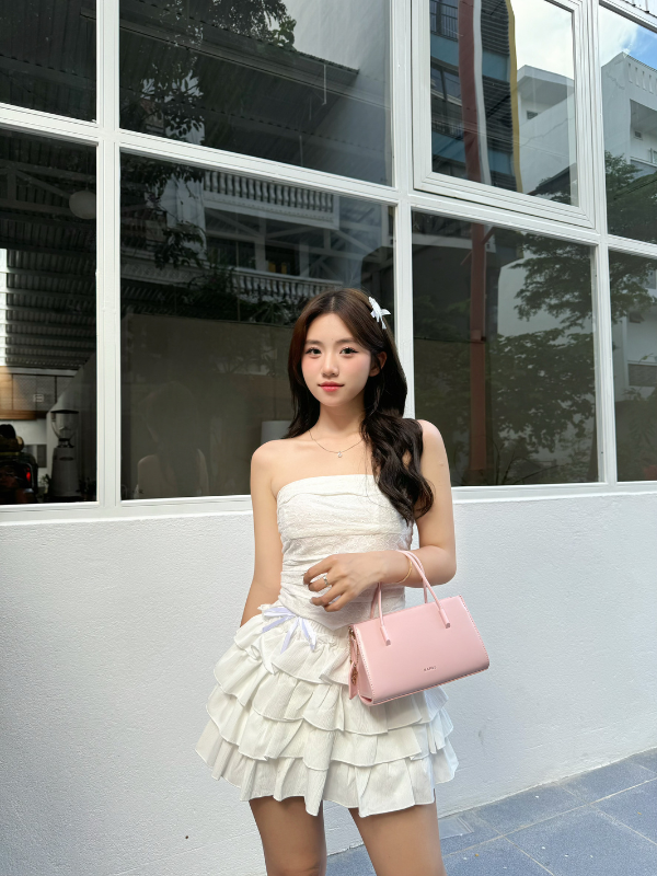  Túi Xách Tay Phủ Màu Tag Vuông Size 21 