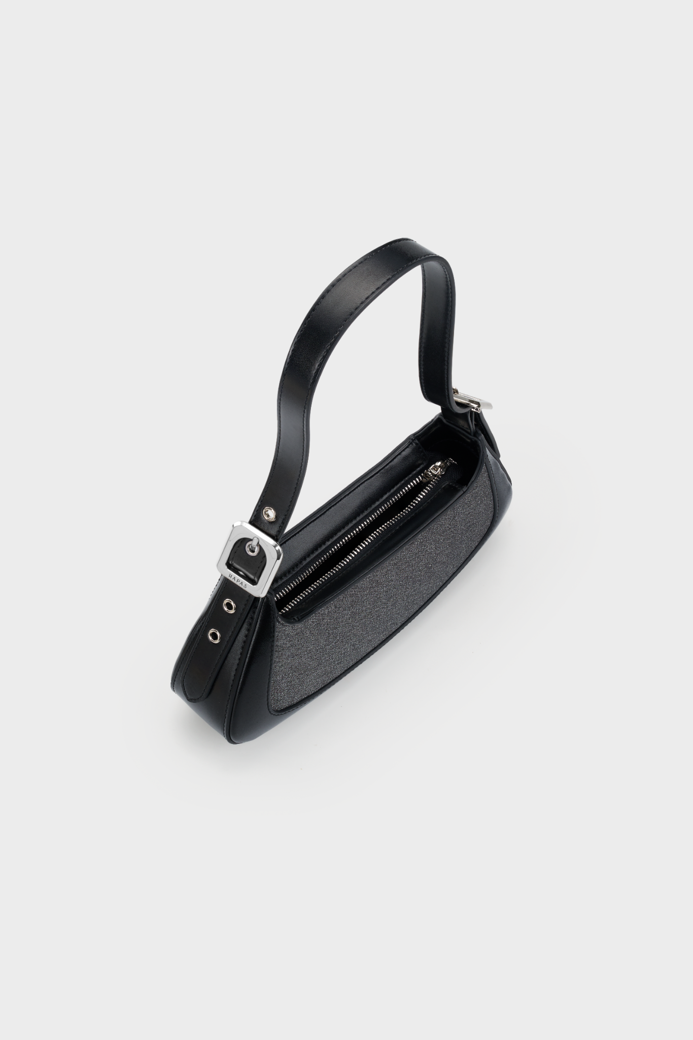  Túi Đeo Vai Khoen Vuông Leather Mix Size 27 