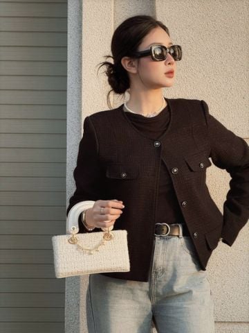 Túi Xách Tay Quai Đôi Dáng Hộp Quinx Size 20