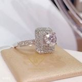  Nhẫn Nữ ổ Halo Vuông 