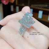  Nhẫn Nữ Ổ Halo Vuông 