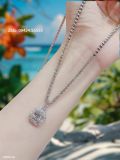  Dây Chuyền nữ mặt tấm halo vuông 