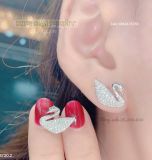  Bông Tai Thiên Nga Đính Kim Cương 