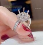  Nhẫn Nữ ổ Halo vuông tôn chủ 6ly3 