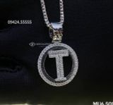  Mặt Dây Chữ T Đính Kim Cương 