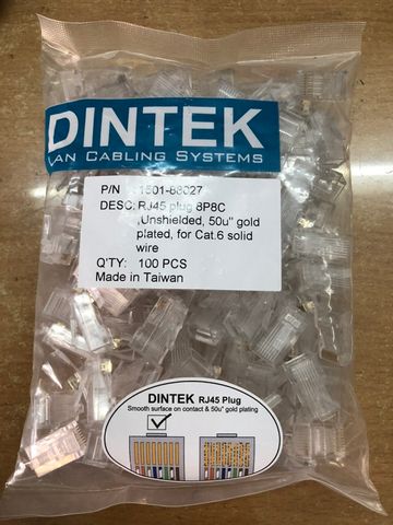 Đầu mạng RJ45 DINTEK UTP Cat.6 (1501-88027)