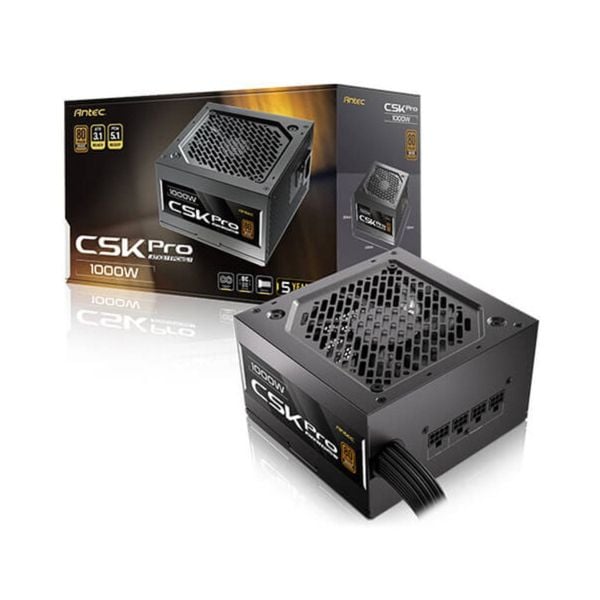 Nguồn máy tính ANTEC CSK1000 PRO EC 80 Plus Bronze, 1000W, ATX3.1, PCIE 5.1, 1000W, Semi-Modular