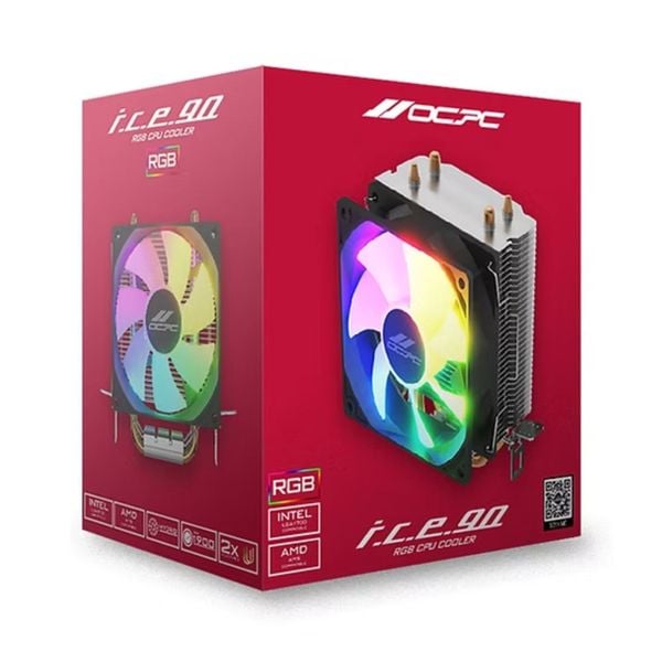 Tản nhiệt khí OCPC ICE-90 BLACK RGB - OCCICE90RBK
