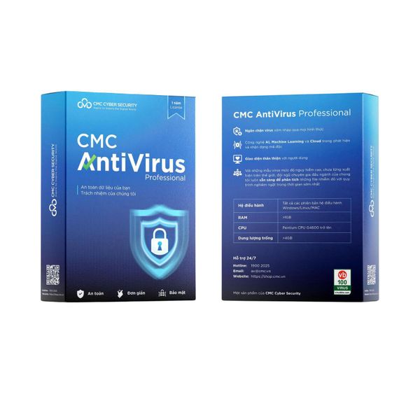 [Mã online] Phần mềm diệt virus CMC - 6 Tháng