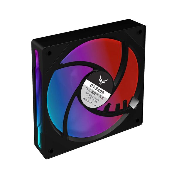 Quạt fan case CENTAUR CT8400 RGB cánh Đen