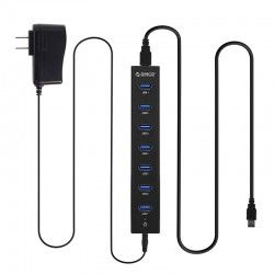 Bộ chia USB ORICO 7 Port USB 3.0 H7013-U3-AD-BK, Adapter 5V/2A.