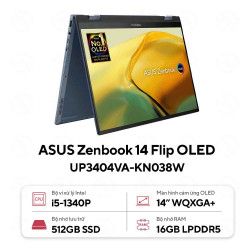 Laptop Asus Zenbook 14 Flip OLED UP3404VA-KN038W (Intel Core i5-1340P | Intel Iris Plus | 14.0-inch OLED WQXGA+ | 16GB | 512GB | Win 11 | Xanh)