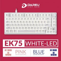 Bàn phím cơ DareU EK75 Full White DareU Firefly switch