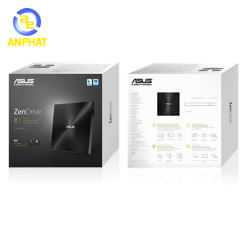 Ổ đĩa quang gắn ngoài Asus SDRW-08U7M-U đen