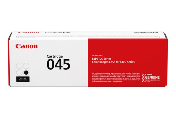 Hộp mực in Canon 045 BK (Black-Màu đen| Dùng cho máy LBP610C Series, MF630C Series| 1400 trang độ phủ 5% theo tiêu chuẩn hãng)