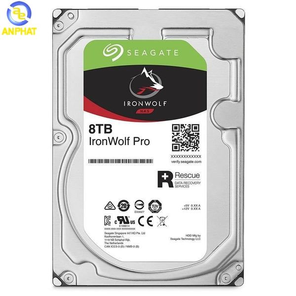 Ổ cứng HDD NAS Seagate Ironwolf Pro 8TB 3.5" Sata (ST8000NE001)