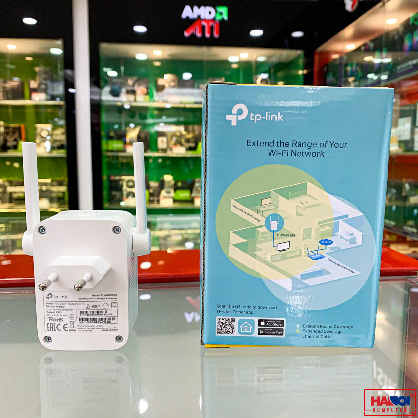 Mở rộng sóng Wifi TP-Link WA855RE N300 CP-Hub [Wifi Repeater