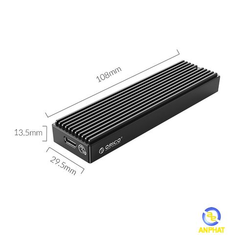 Hộp ổ cứng M2 ORICO M2PV-C3-BK NVMe M.2 SSD Tốc độ 10Gbps