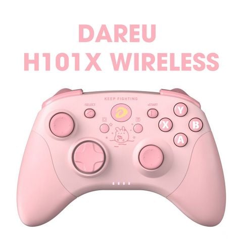 Tay cầm game DareU H101X Wireless Pink