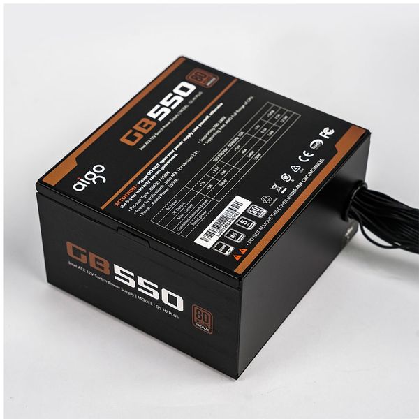 Nguồn máy tính AIGO Bronze GB550 - 550w (80 Plus Bronze/Màu Đen)