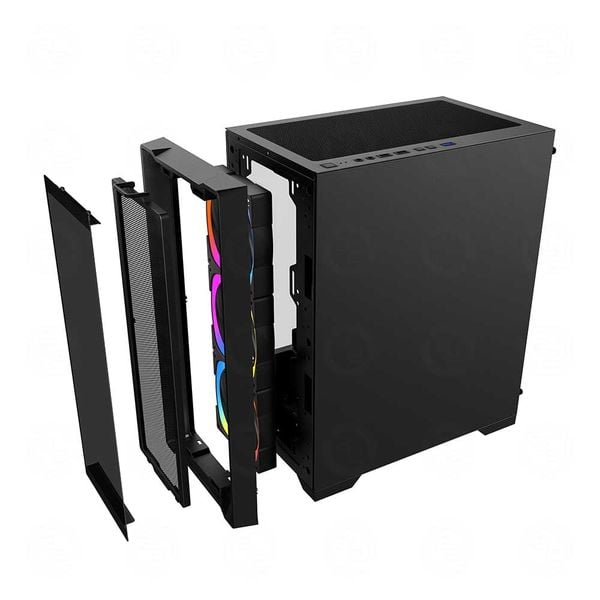 Vỏ case KENOO ESPORT MK500 -3F - Màu Đen MATX (3 Fan RGB)