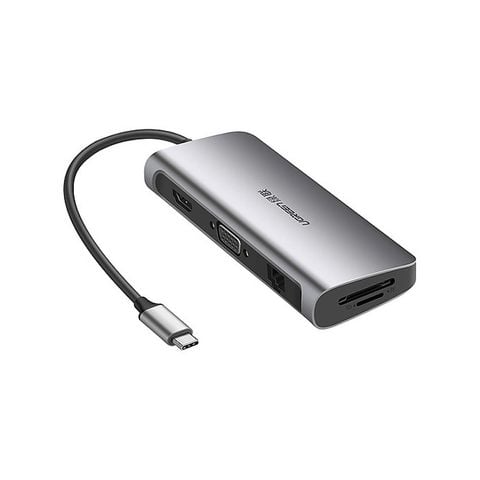 Cáp chuyển đổi từ TypeC sang HDMI + VGA + LAN + USB 3.0 Ugreen 40873
