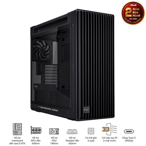 Vỏ CASE ASUS PA602 PROART BLACK (EATX,3 FAN,MÀU ĐEN)