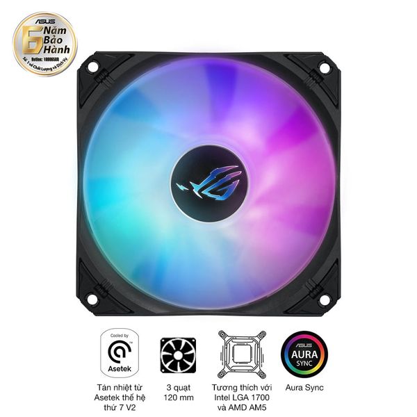 Tản Nhiệt Nước CPU ASUS ROG STRIX LC III 360 ARGB Black ( 3 Fan 12cm ARGB)