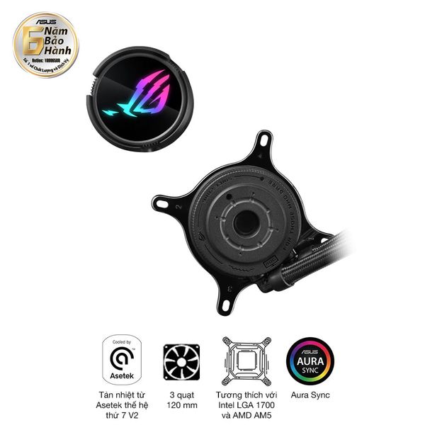 Tản Nhiệt Nước CPU ASUS ROG STRIX LC III 360 ARGB Black ( 3 Fan 12cm ARGB)