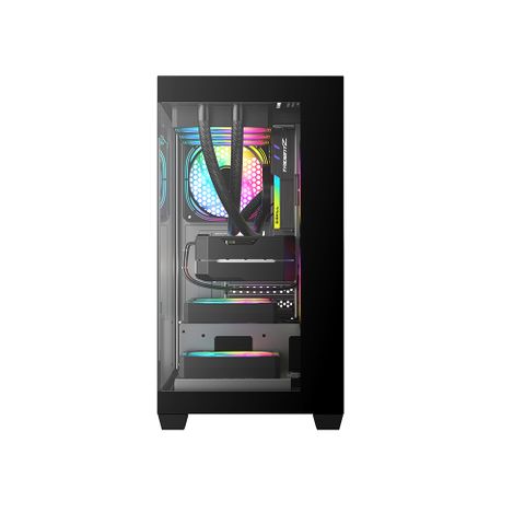 Vỏ CASE AIGO C218M BLACK ( MATX, Màu Đen, Case Bể Cá)