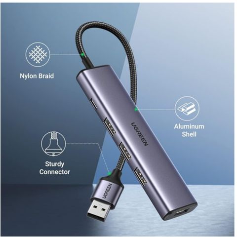Bộ chia Hub 3.0 4 cổng màu đen Ugreen (20805)
