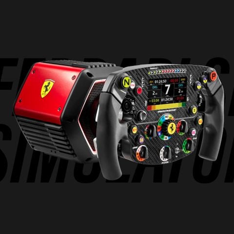 Vô lăng chơi game máy tính Thrustmaster T818 Ferrari SF1000 kèm KIT giá gắn bàn ( NEW T818 DD WHEEL BUNDLE )