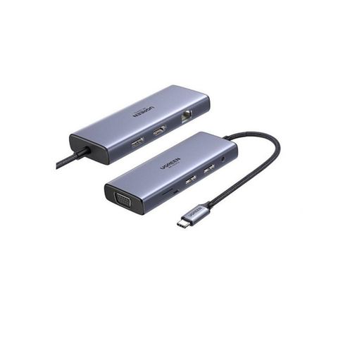 Bộ chuyển đổi USB-C sang 2*USB C+2*USB 3.0+HDMI,RJ45, SD TF+PD hỗ trợ 4K Ugreen (15375)