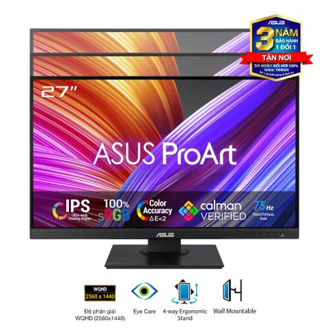 Màn Hình Đồ Họa ASUS ProArt PA278QEV (27 inch - IPS - 2K - 75Hz - 5ms)