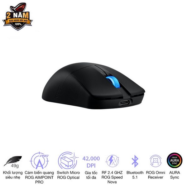 Chuột Asus ROG Harpe Ace Mini Wireless Black