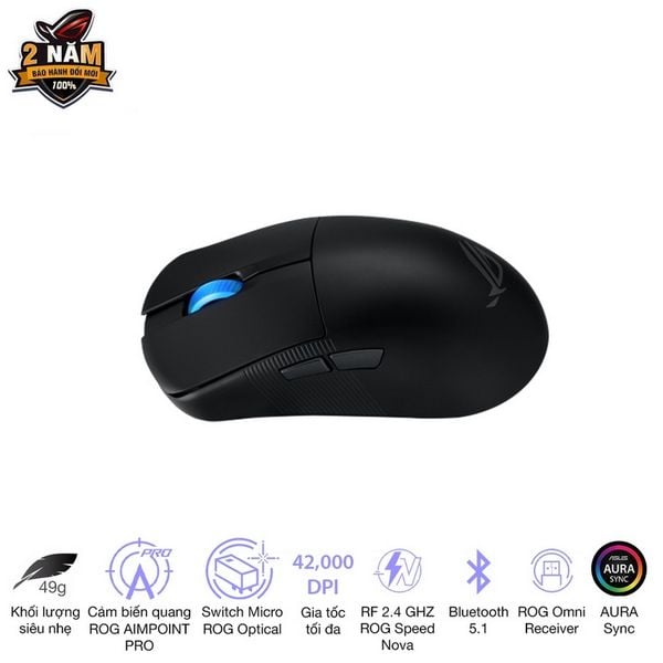 Chuột Asus ROG Harpe Ace Mini Wireless Black