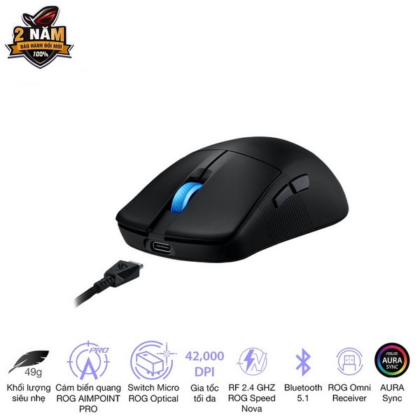 Chuột Asus ROG Harpe Ace Mini Wireless Black