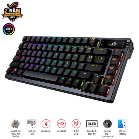 Bàn phím cơ Asus ROG Azoth Wireless NX Brown switch