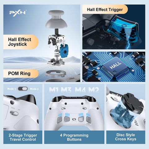 Tay cầm game PXN P5 Hall Effect Black