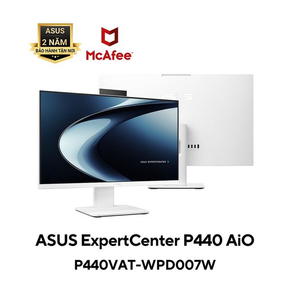 Máy tính để bàn All in one Asus P440VAT-WPD007W (Intel Core i5-13420H | 16GB | 512GB | Intel UHD | 23.8 inch FHD 75Hz | Cảm ứng | Win 11 | Trắng)